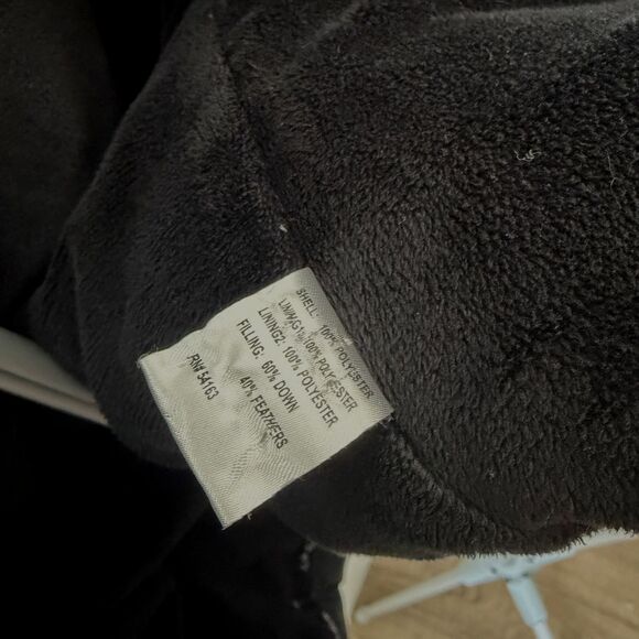 Calvin Klein Down Puffer Jacket Women Medium Black Hooded Snow Winter Outerwear - Picture 6 of 9